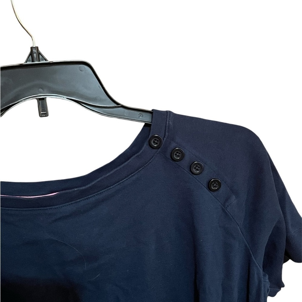 Plus Sz Jones New York Sport Navy Shirt Woman Size 3x. Buttons on shoulder - Picture 3 of 4
